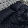 Комплект постельного белья полуторный MakSon Black Elegance, страйп-сатин, 100% хлопок (030-1145210С)