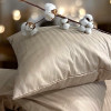 Комплект постельного белья евро MakSon Elegant Beige, страйп-сатин, 100% хлопок (018-1200220С)