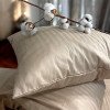 Комплект постельного белья семейный MakSon Elegant Beige, страйп-сатин, 100% хлопок (018-2145210С)