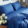 Комплект постельного белья евро MakSon Elegant Blue, страйп-сатин, 100% хлопок (032-1200220С)