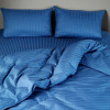 Комплект постельного белья евро MakSon Elegant Blue, страйп-сатин, 100% хлопок (032-1200220С)