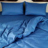 Комплект постельного белья семейный MakSon Elegant Blue, страйп-сатин, 100% хлопок (032-2145210С)