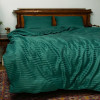 Комплект постельного белья Евро MakSon Elegant Emerald, страйп-сатин, 100% хлопок (017-1200220С)