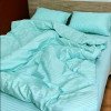 Комплект постельного белья двуспальный MakSon Elegant Mint, страйп-сатин, 100% хлопок (015-1175210С)