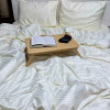 Комплект постельного белья двусальный MakSon Elegant White, страйп-сатин, 100% хлопок (012-1175210С)