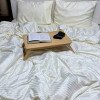 Комплект постельного белья Евро MakSon Elegant White, страйп-сатин, 100% хлопок (012-1200220С)