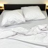 Комплект постельного белья Евро MakSon Elegant White, страйп-сатин, 100% хлопок (012-1200220С)