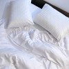 Комплект постельного белья Евро MakSon Elegant White, страйп-сатин, 100% хлопок (012-1200220С)