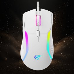Проводная игровая мышь с 9 программируемыми кнопками HAVIT HV-MS1033 8000 DPI  USB White
