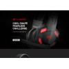 Игровые наушники HAVIT HV-H2032d GAMING с микрофоном и подсветкой черно-красные