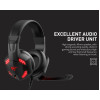 Игровые наушники HAVIT HV-H2032d GAMING с микрофоном и подсветкой черно-красные
