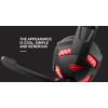 Игровые наушники HAVIT HV-H2032d GAMING с микрофоном и подсветкой черно-красные