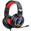 Игровые наушники с микрофоном и подсветкой HAVIT HV-H2233d Black/Red