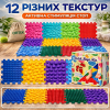 Массажный коврик Ortek Mega Mix 12 элементов для стоп и профилактики плоскостопия