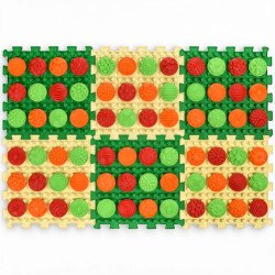 Массажный коврик для стоп Ortek Mix 6 пазлов «Соты» + 72 модуля «Узоры» (12994)