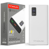 Повербанк с быстрой зарядкой TITANUM TPB-727S-W 20000mAh 22.5W Li-Pol Type-C White