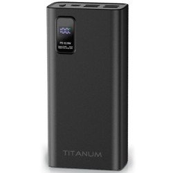Повербанк с быстрой зарядкой TITANUM TPB-728S-B 30000mAh 22.5W  4USB, Micro USB, Type-C Black 