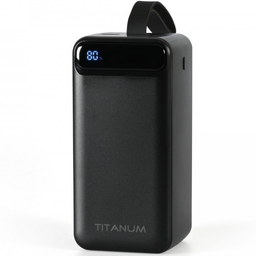 Повербанк 50000mAh TITANUM 741S 22.5W Black с быстрой зарядкой и фонариком (TPB-741S-B) 