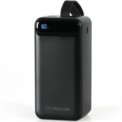 Повербанк 50000mAh TITANUM 741S 22.5W Black с быстрой зарядкой и фонариком (TPB-741S-B) 