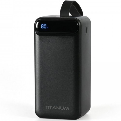 Повербанк 50000mAh TITANUM 741S 22.5W Black с быстрой зарядкой и фонариком (TPB-741S-B) 