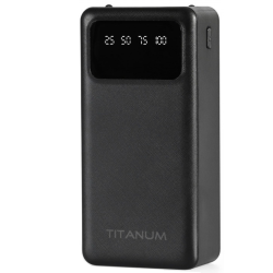 Повербанк 30000mAh TITANUM OL03 Black с фонариком (TPB-OL03-B) 