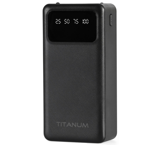 Повербанк 30000mAh TITANUM OL03 Black с фонариком (TPB-OL03-B) 