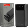 Повербанк 30000mAh TITANUM OL03 Black с фонариком (TPB-OL03-B) 
