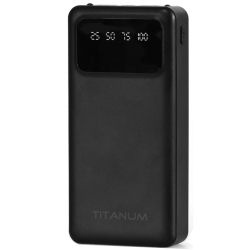 Повербанк 20000mAh TITANUM OL22 Black с фонариком (TPB-OL22-B) 