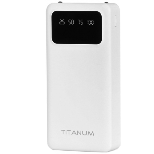 Повербанк 20000mAh TITANUM OL22 White с фонариком (TPB-OL22-W) 