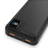 Повербанк 10000mAh TITANUM WQ55 22.5W, быстрая зарядка, 3 порта, антискользящая поверхность, черный