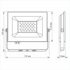 Прожектор светодиодный TITANUM 30W 6000K TLF306 220V IP65 защищенный