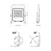 Аккумуляторный LED прожектор VIDEX VL-F2A-505 50W, 5000K, IP65, 1600Лм, складной, переносной
