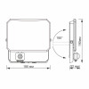 Светодиодный прожектор с датчиком движения VIDEX F3 50W 5000K 220V Black (VLE-F3-0505B-S)