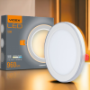 Точечный светильник с декоративной подсветкой 12W+4W 5000K+2700K  VIDEX VL-DL4R-1252 встраиваемый круглый  