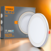 Точечный светильник с декоративной подсветкой 18W+6W 5000K+2700K  VIDEX VL-DL4R-1852 встраиваемый круглый  