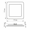 Точечный светильник VIDEX 12W 5000K VL-DLS-125 встраиваемый  квадратный