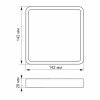 Точечный светильник VIDEX 12W 5000K VL-DLSS-125 накладной квадратный
