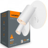 Настенный светильник VIDEX GU10 с подсветкой и кнопкой, белый (VL-SPF24E-W)