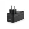 Сетевой адаптер с 2USB + USB-C и заземлением VIDEX ONCORD VF-AD1G2U1C-B Black