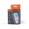 Сетевой адаптер с 2USB + USB-C и заземлением VIDEX ONCORD VF-AD1G2U1C-W White