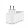 Сетевой адаптер с 2USB + USB-C и заземлением VIDEX ONCORD VF-AD1G2U1C-W White