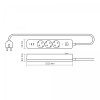 Сетевой удлинитель 3 м 3 гнезда с 2USB + USB-C заземлением и кнопкой VIDEX VF-PD33G2U1C-B