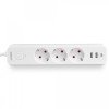 Сетевой удлинитель 3 м 3 гнезда с 2USB + USB-C заземлением и кнопкой VIDEX VF-PD33G2U1C-W