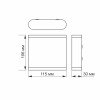 Двусторонний архитектурный светильник VIDEX VL-AR06-062B IP54 6W 2700K в алюминиевом корпусе, черный