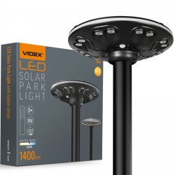 Светильник на солнечной батарее VIDEX VL-GLSO-1254-S 1400Lm  парковый, сенсорный 