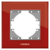 Рамка на 1 пост VIDEX BINERA VF-BNFRG1H-RD красная горизонтальная 
