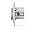 Одинарная розетка с заземлением 2 USB и повышенной огнеупорностью VIDEX BINERA VF-BNSK1GU2-SS серебристая