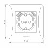 Одинарная розетка с заземлением 2 USB и повышенной огнеупорностью VIDEX BINERA VF-BNSK1GU2-W белая