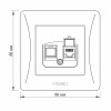 Одинарная компьютерная розетка CAT6 VIDEX BINERA VF-BNSK1PC6-CR кремовая