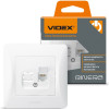 Одинарная компьютерная розетка CAT6 VIDEX BINERA VF-BNSK1PC6-W белая